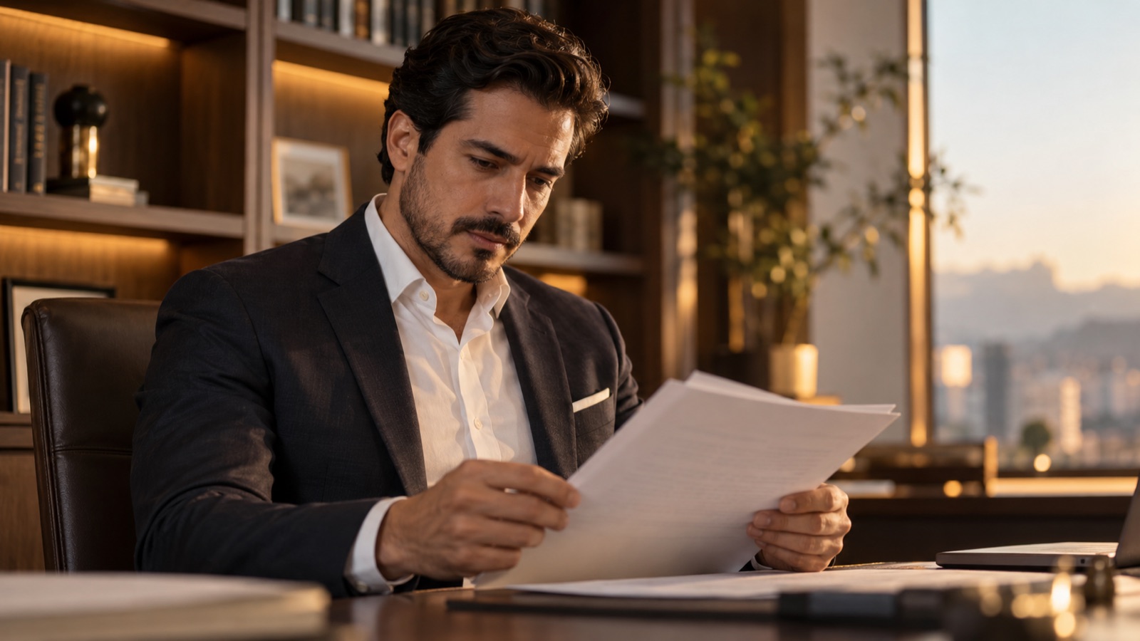 Documento de la reforma a la LFPIORPI 2025 sobre un escritorio notarial